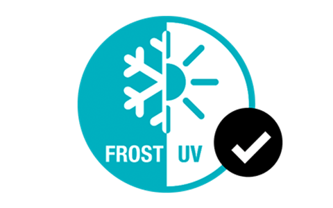 Frost and UV proof logo